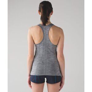 Lululemon Swiftly Tech Racerback Tank Top Gray Slate White Athleisure Sporty 6